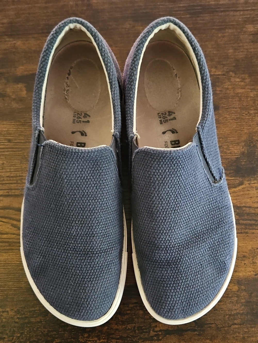 Birkenstock Oswego Slip On Sneaker 41(10) Blue Canvas/Suede